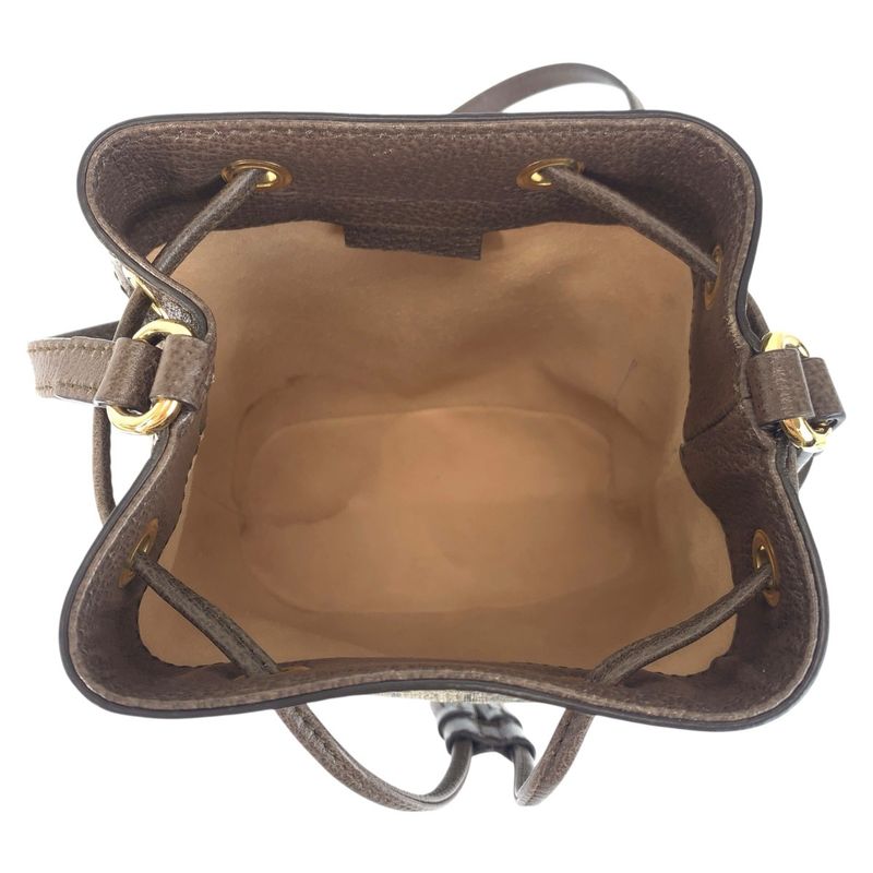 Gucci Ophidia Brown Gold Hardware GG Supreme Canvas/leather 550620 Shoulder Bag