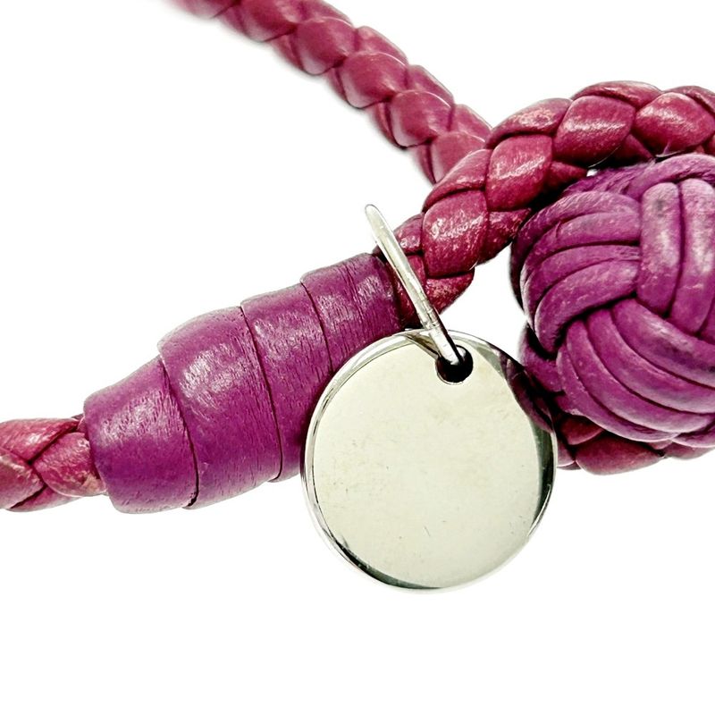 Bottega Veneta Leather Intrecciato Bracelet Purple 308309