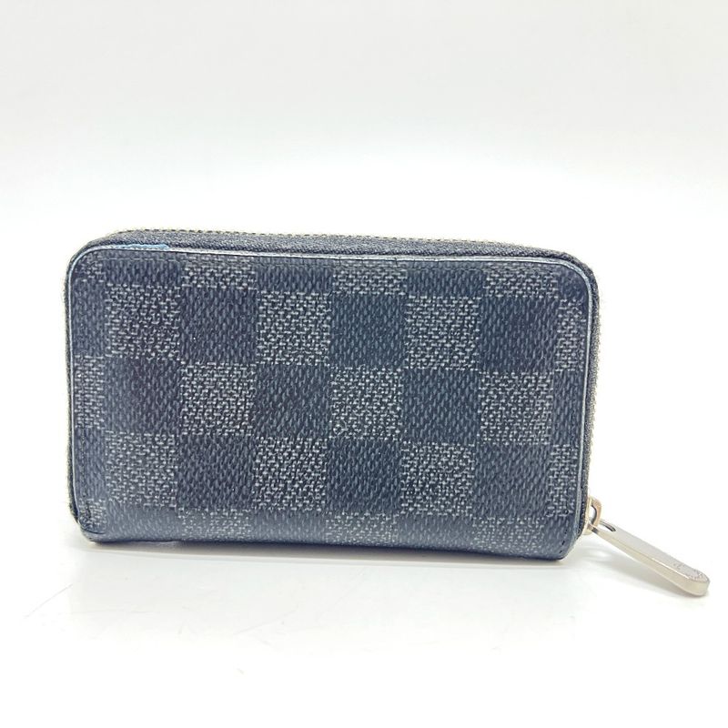 Louis Vuitton Coin Case Graphite Zippy Coin Purse N63076 Damier Graphite Canvas