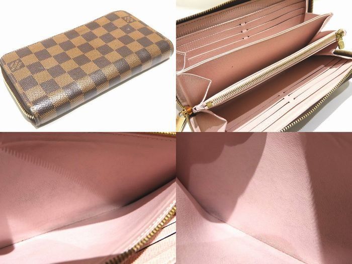 Louis Vuitton Zippy Wallet Long Wallet N60046 Damier Rose Ballerine Ladies Pink