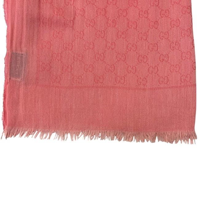 Gucci Shawl Pink 508027 411177 Cleaned Excellent Condition