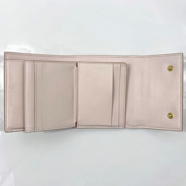 Celine Wallet Trifold Wallet Pink Beige 10b57