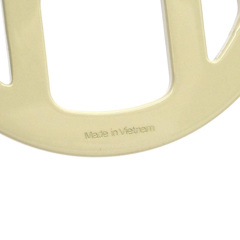 Hermes Necklace H Equipe Nautique Buffalo Horn Leather Lacquer Sesame and Blue