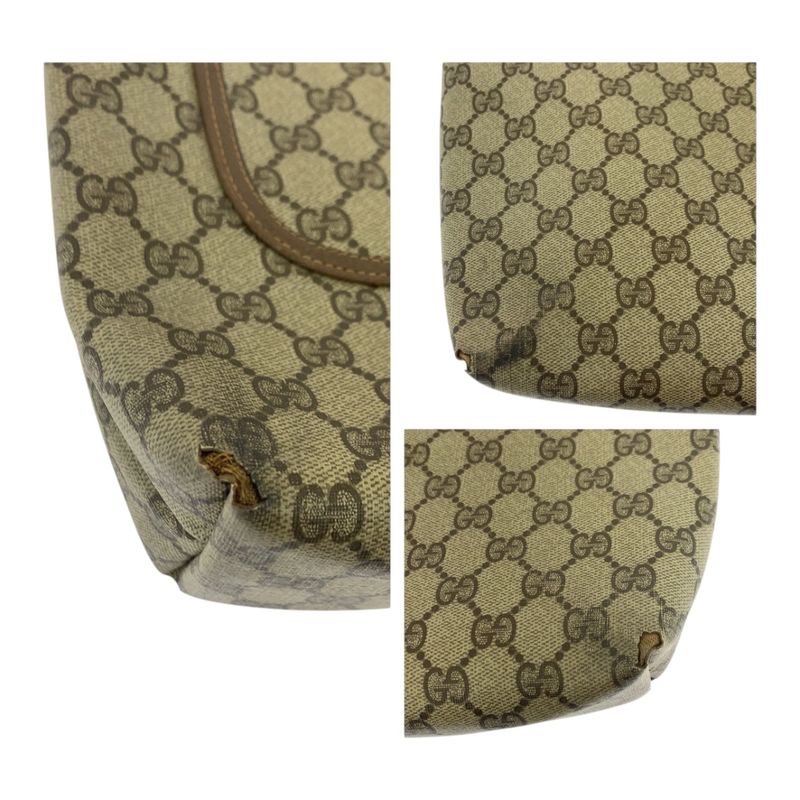 Gucci Vintage Old Gucci Sherry Line Beige Vgg Supreme Canvas 39 02 003 Tote Bag