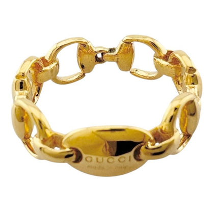 Gucci Horsebit Ring Size 8 18k Gold 18K Yellow Gold Ladies Gucci  Gucci