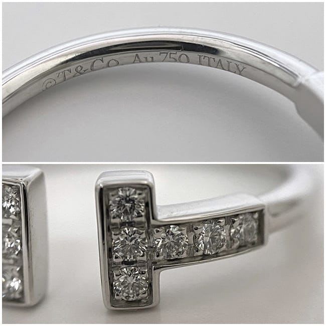 Tiffany & Co Twire Diamond Ring White Gold Wg