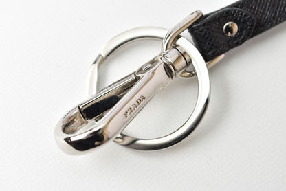 Prada Key Ring Key Holder Bag Charm NERO Black