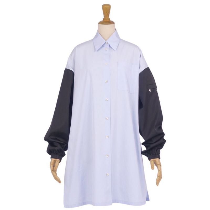 Prada Shirt Blouse Long Sleeve Long Sleeve Linylon