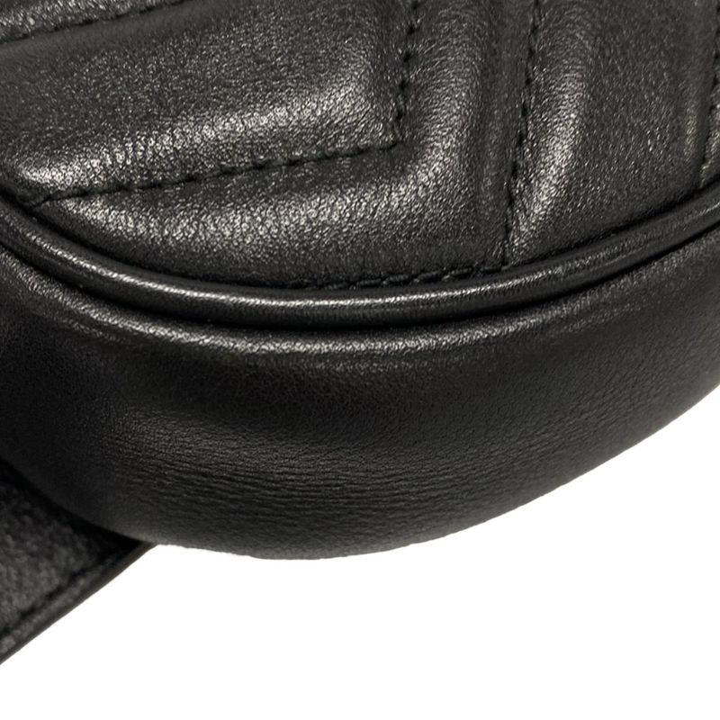 Gucci GG Marmont Waist Pouch Black Leather 476434