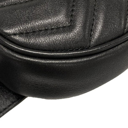 Gucci GG Marmont Waist Pouch Black Leather 476434