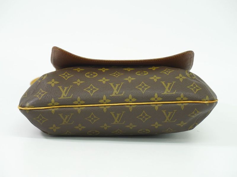 Authentic Louis Vuitton LV Musette Monogram Shoulder Bag Pochette Brown M51256