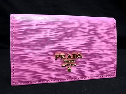 Prada Leather Card Case Card Holder Business Card Holder Women's