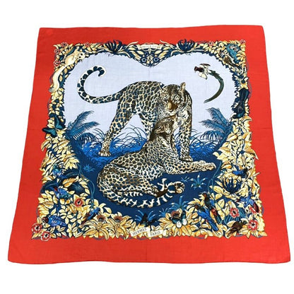 Hermes Scarf Carre 140 DIP DYE Jungle LOVE Cashmere Red
