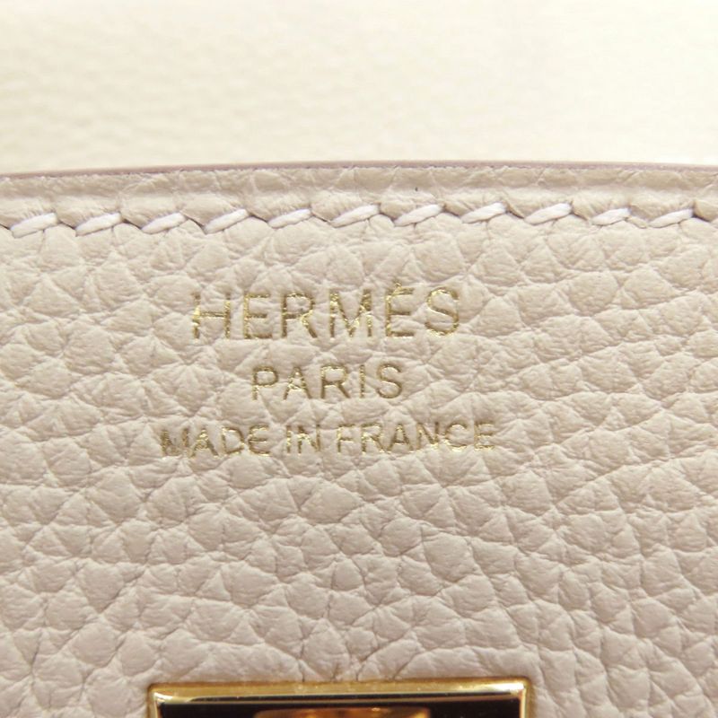 Hermes Birkin 25 Cles Gold Hardware Handbag Togo Women