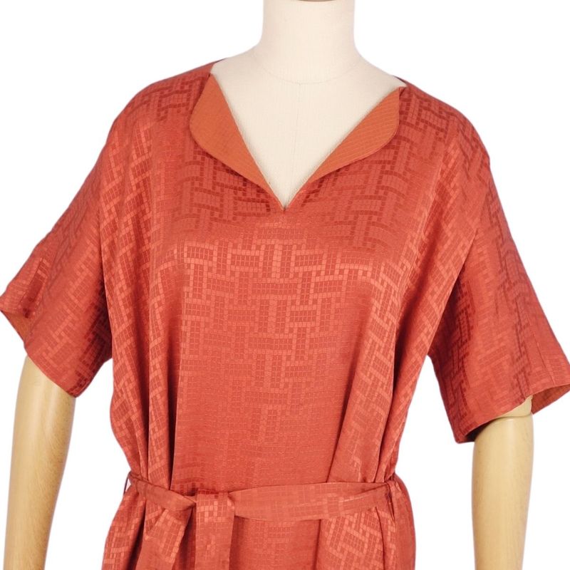 Hermes Dress 2024ss With Belt All Over Pattern Sil