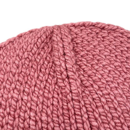 Hermes Hat Knit Hat Joplin Beanie H242004n Frme M Size Calfskin Button Rose