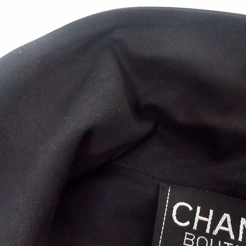 Chanel Jacket Size 34 S Ladies - 28471 Black Short Sleeves / Coco Mark Button /