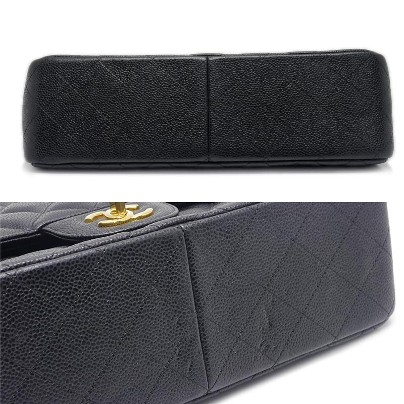 Chanel Matelasse 30 Chain Shoulder Bag In Black Caviar Skin