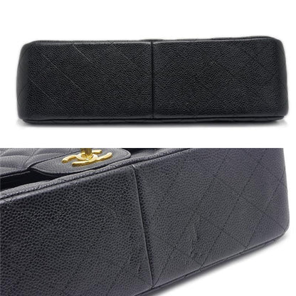 Chanel Matelasse 30 Chain Shoulder Bag In Black Caviar Skin