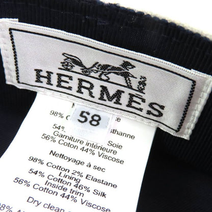Hermes Vauban Chaine D'ancre Toile Ashe Serie Hardware Cotton Canvas Casket Hat