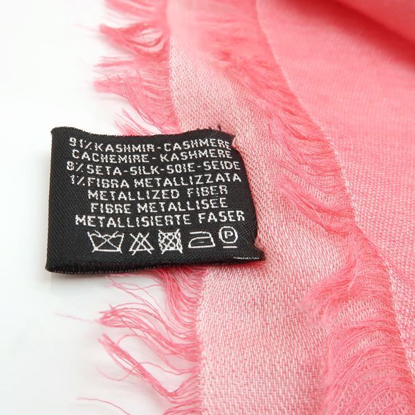 Chanel Shawl Cashmere X Silk 120 X 200cm (78.74in) Pink Chanel Logo Coco Mark