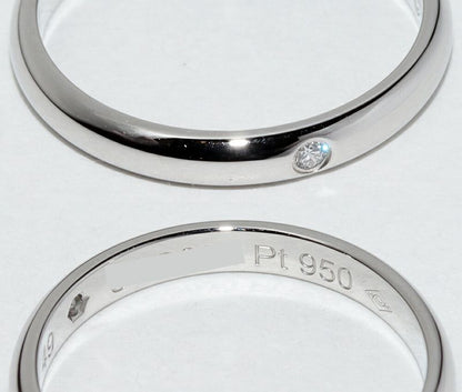 Cartier Ring Pt950 Diamond 1P (001ct) Classic Wedding Ring 1895 Wedding Ring