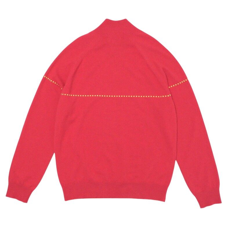 Hermes Sweater Size XL Total Cashmere Long Sleeve Half Zip High Neck Knit