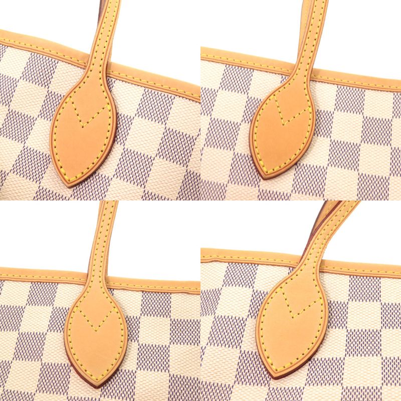 Louis Vuitton Neverfull MM Damier Azure N51107 Tote Bag LV 0666 Louis Vuitton