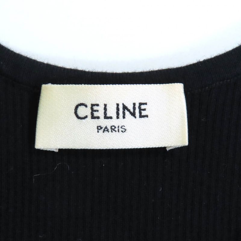 Celine 2a68l372n Athlete Bra / Mesh Logo Design Top Black / Cream S Made In