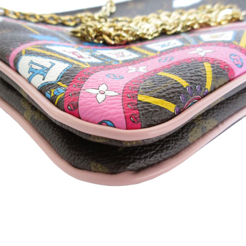 Louis Vuitton Crossbody Shoulder Bag Monogram Vivienne Pochette Double Zip