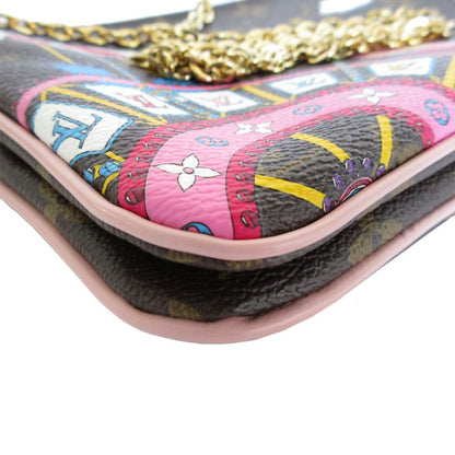 Louis Vuitton Crossbody Shoulder Bag Monogram Vivienne Pochette Double Zip