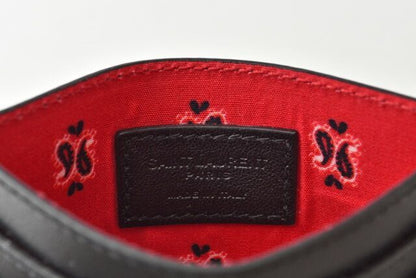 Saint Laurent Card Case Business Card Holder YSL Saint Laurent Logo Studs