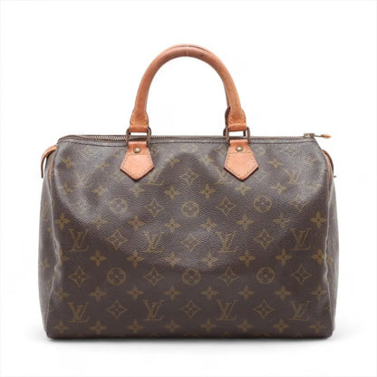 Louis Vuitton Monogram Speedy 30 Leather Handbag Mini Boston M41526 Tote Brown