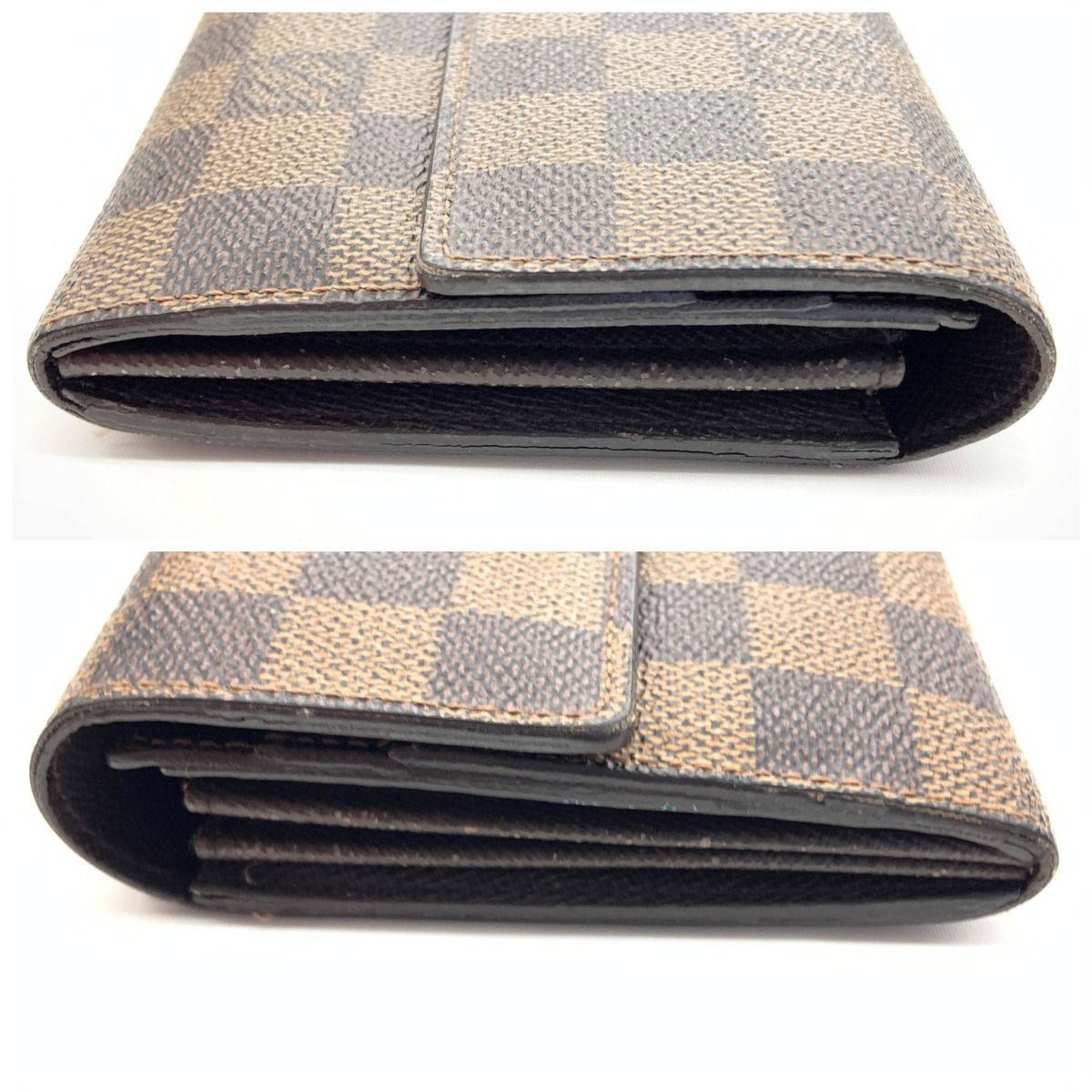 Louis Vuitton Damier Pochette Porte Monet Credit Bifold Wallet N61734 Brown