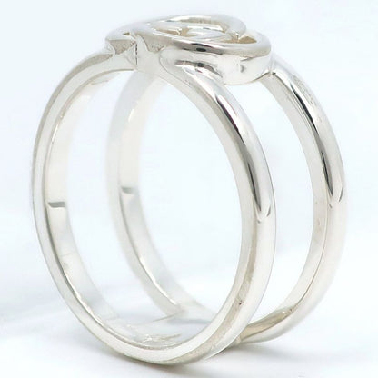 Gucci Interlocking G Open Silver 925 Size 14 Ladies 5.2g Ring