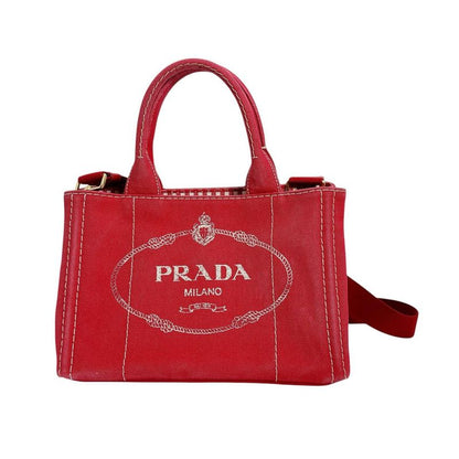 Prada Bn2439 Mini 2-way Canapa Tote Bag Prada Red