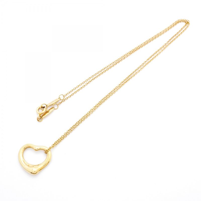 Tiffany & Co Necklace Open Heart 18K Yellow Gold Yellow Gold Ladies