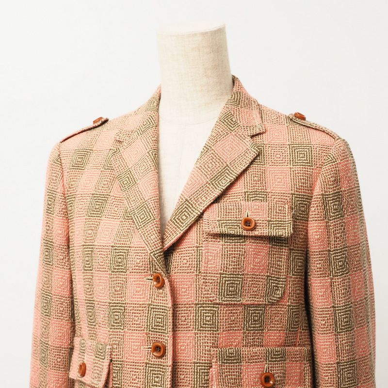 Gucci Tailored Jacket Size 42 (170 92Y) Cropped Cleeve Check