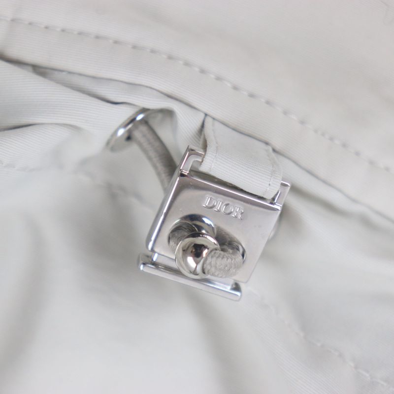 DIOR Homme 23AW 39c308a5834 Back Print Hooded Technical Cotton Double Zip Up