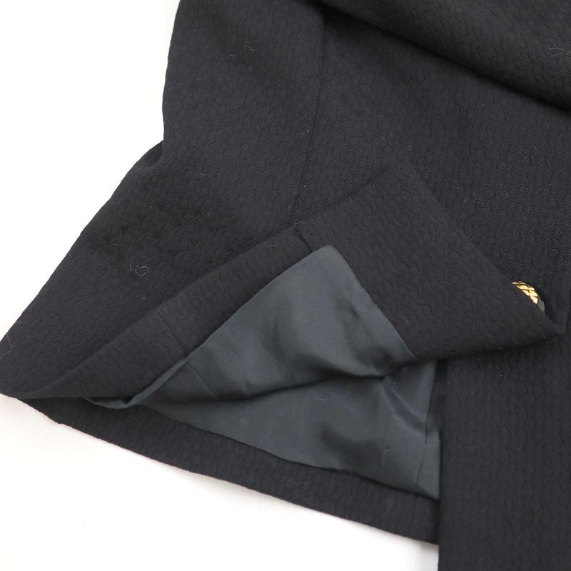 Chanel Vintage Jacket&skirt Vintage Setup Black 38