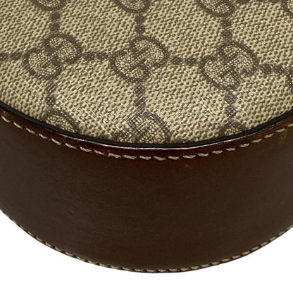 Gucci Shoulder Bag GG Plus GG Supreme 409535 Dark Brown And Beige Chain