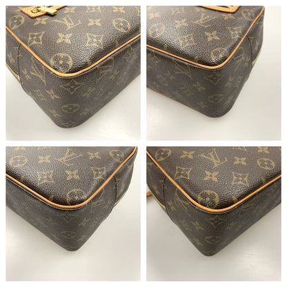 Louis Vuitton Monogram Shite MM Shoulder Bag M51182 Brown