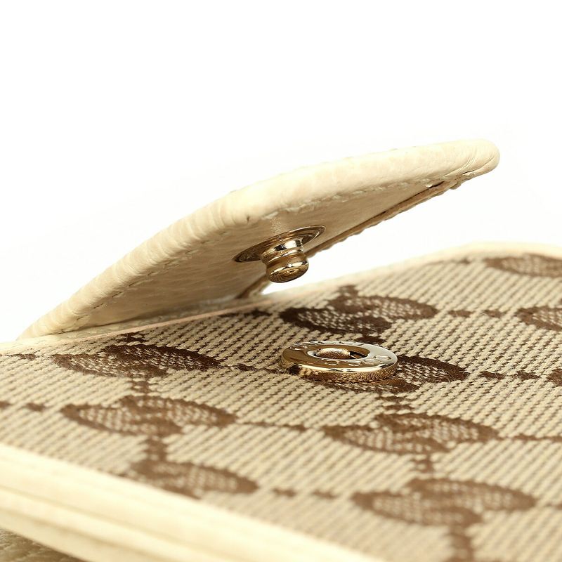 Gucci Bifold Wallet In GG Canvas Beige/white