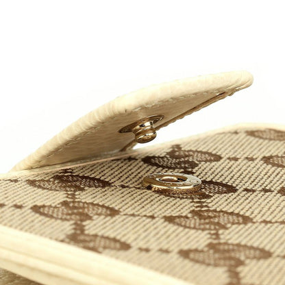 Gucci Bifold Wallet In GG Canvas Beige/white