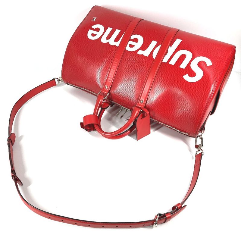 Louis Vuitton Boston Bag Keepall Bandoliere 45 M53419 Epi Leather Red