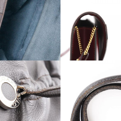 Bvlgari Twisted Calf Dark Brown Women's Tote Bag