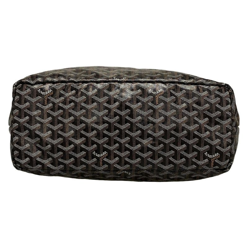Goyard Tote Bag Saint Louis PM Black×brown×white Leather