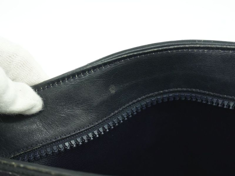 Authentic Celine C Macadam Shoulder Bag Canvas Navy Macadam Bag Pre-owned