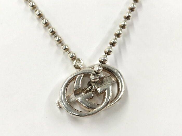 Gucci Interlocking G Necklace Sv925 Silver 216435