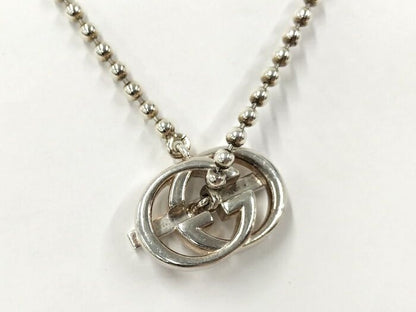Gucci Interlocking G Necklace Sv925 Silver 216435